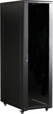 Шкаф серверный Lanmaster (TWT-CBB-47U-6X6-G1) напольный 47U 600x600мм пер.дв.стекл металл 2 бок.пан. 800кг черный 526мм 95кг 2277мм IP20 металл