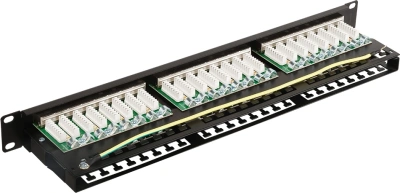 Патч-панель Lanmaster LAN-PPC48S6 19" 1U 48xRJ45 кат.6 STP