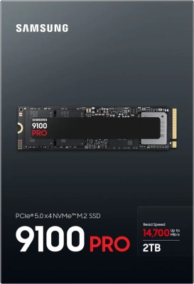 Накопитель SSD Samsung PCIe 5.0 x4 2TB MZ-VAP2T0BW 9100 PRO M.2 2280