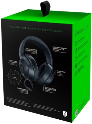Наушники с микрофоном Razer Kraken X Lite черный 1.3м мониторные оголовье (RZ04-02950100-R381)