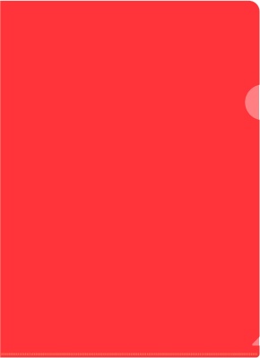Папка-уголок Бюрократ -EE310/1RED A4 пластик 0.15мм красный