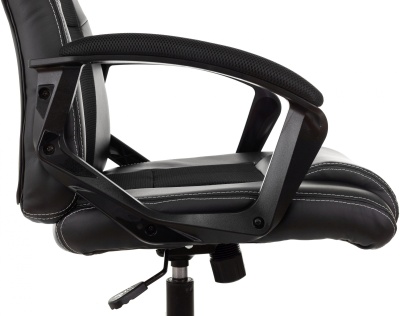 Кресло игровое Zombie Arena черный ткань/эко.кожа крестов. пластик