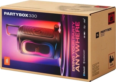 Минисистема Hi-Fi JBL Partybox Stage 330 черный 280Вт USB BT