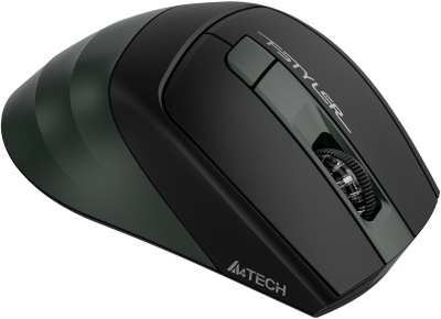 Мышь A4Tech Fstyler FB35S темно-зеленый/черный оптическая 2000dpi беспров. BT/Radio USB для ноутбука 5but (FB35S USB MIDNIGHT GREEN)