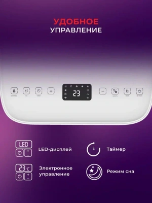 Кондиционер мобильный Royal Clima Magnate RM-MT22CH-E белый площ.15м2
