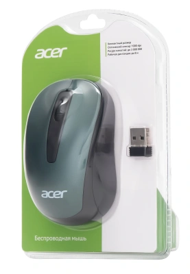 Мышь Acer OMR135 зеленый оптическая 1000dpi беспров. USB для ноутбука 3but (ZL.MCEEE.01I)