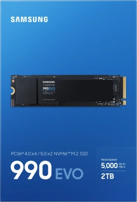 Накопитель SSD Samsung PCIe 4.0 x4 2TB MZ-V9E2T0BW 990 EVO M.2 2280