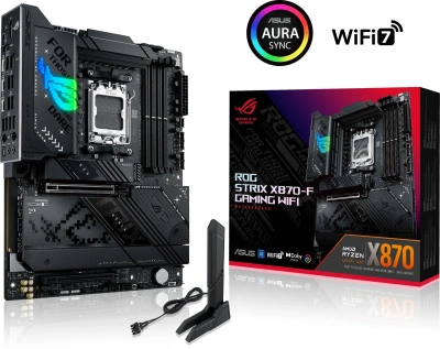 Материнская плата Asus ROG STRIX X870-F GAMING WIFI Socket AM5 AMD X870 4xDDR5 ATX AC`97 8ch(7.1) 2.5Gg RAID+HDMI+DP