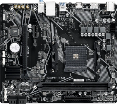Материнская плата Gigabyte A520M H ARGB Soc-AM4 AMD A520 2xDDR4 mATX AC`97 8ch(7.1) GbLAN RAID+HDMI+DP