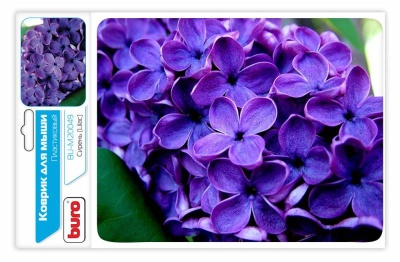 Коврик для мыши Buro BU-M20049 рисунок/сирень 230x180x2мм (25 шт. в упаковке)