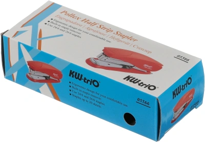 Степлер Kw-Trio 05566 Half-strip Pollex 24/6 26/6 (20листов) встроенный антистеплер ассорти 105скоб