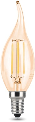 Лампа филам. Gauss Filament 5Вт цок.:E14 свеча 220B св.свеч.бел.нейт. (упак.:1шт) (104801805)