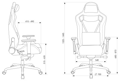 Кресло игровое Knight Titan черный/красный ромбик экокожа с подголов. крестов. металл
