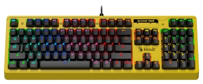 Клавиатура A4Tech B810RC Punk механическая желтый/черный USB for gamer LED (B810RC ( PUNK YELLOW )) кабель 1.8м