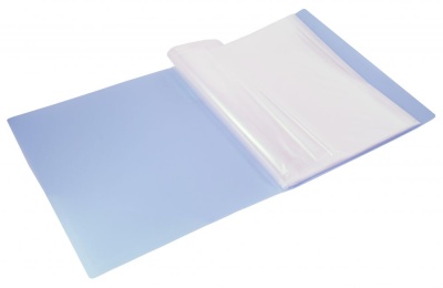 Папка с 60 прозр.вклад. Бюрократ Минерал GEM60AZURE A4 пластик 0.7мм торц.карм с бум. встав голубой топаз