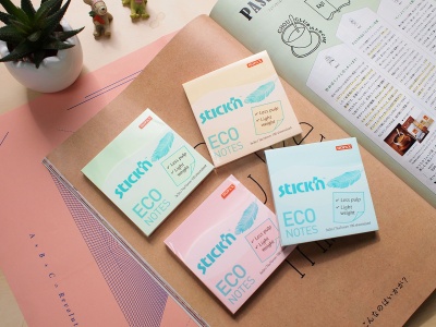 Блок самоклеящийся бумажный Stick`n ECO 21746 76x76мм 100лист. 60г/м2 пастель розовый