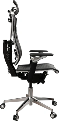 Кресло руководителя эргономичное Метта Yoga Spine Triumph B2 (Черный CC.50.15.13A) черный сиденье черный сет./экокожа с подголов. крестов.5-луч. металл хром