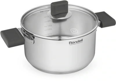 Кастрюля Rondell Quadro RDS-1596 3.1л. d=20см (с крышкой) стальной