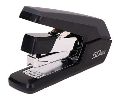 Степлер настольный Deli E0371black Exceed 24/6 26/6 26/8 (50листов) снижение усилия черный 100скоб коробка