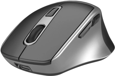 Мышь Оклик 516MW черный/серебристый оптическая 1600dpi silent беспров. BT/Radio USB для ноутбука 6but (1978689)