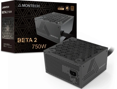 Блок питания Montech ATX 750W Beta 2 80+ bronze (20+4pin) APFC 120mm fan 4xSATA RTL