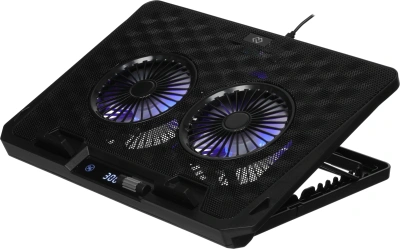 Подставка для ноутбука Digma D-NCP170-2x110 18" 400x288x45мм 52дБ 2xUSB 2x 110ммFAN 1100г Fan-control металл/пластик черный