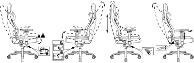 Кресло игровое A4Tech Bloody GC-680 серый/черный искусственная замша с подголов. крестов. металл