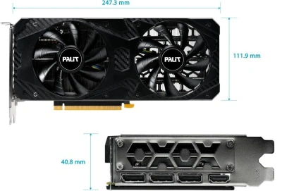 Видеокарта Palit PCI-E 4.0 PA-RTX3060 INFINITY 2 OC NVIDIA GeForce RTX 3060 12Gb 192bit GDDR6 1320/15000 HDMIx1 DPx3 HDCP Ret