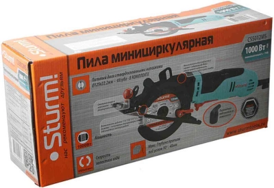Циркулярная пила (дисковая) Sturm! CS5012MS 1000Вт (ручная) D диска.:125мм