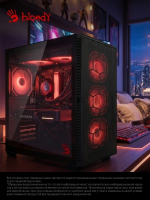 ПК Bloody BD-PC CB76T2 TWR i5 14400F (2.5) 32Gb SSD1Tb RTX5060 8Gb Windows 11 Home 64 2.5xGbitEth 650W черный (RUS) (2141962)