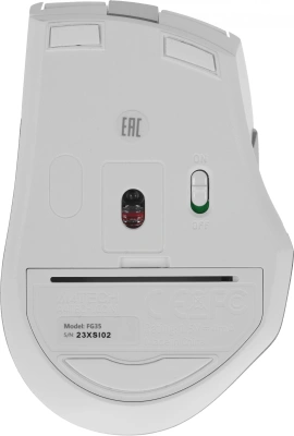 Мышь A4Tech Fstyler FG35 серебристый/белый оптическая 2000dpi беспров. USB 6but (FG35 SILVER)