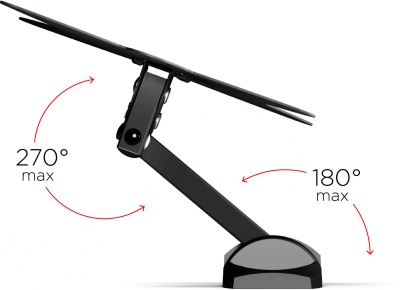 Кронштейн для телевизора Holder LCDS-5037 металлик 19"-50" макс.30кг настенный поворот и наклон