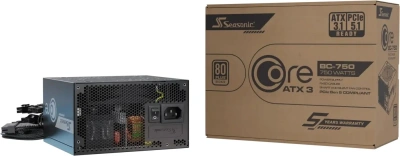 Блок питания Seasonic ATX 750W Core V2 BC-750 80+ bronze (20+4pin) APFC 120mm fan 2xSATA RTL