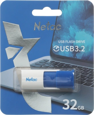 Флеш Диск Netac 32GB U182 NT03U182N-032G-32BL USB3.2 синий/белый