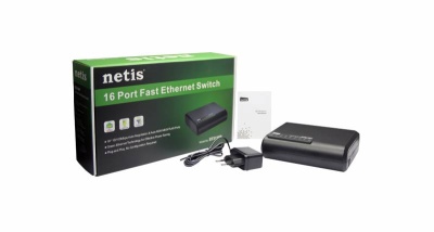 Коммутатор Netis ST3116P (L2) 16x100Мбит/с неуправляемый