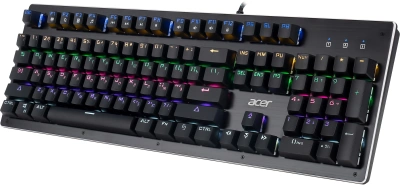 Клавиатура Acer OKW127 механическая черный USB Multimedia for gamer LED (ZL.KBDEE.00H) кабель 1.8м
