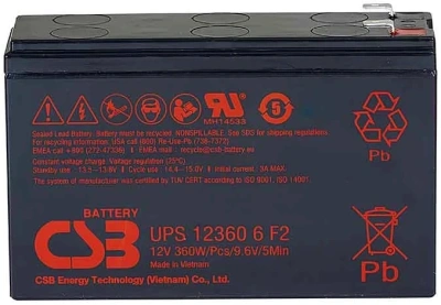 Батарея для ИБП CSB UPS123606 F2 12В 7.5Ач