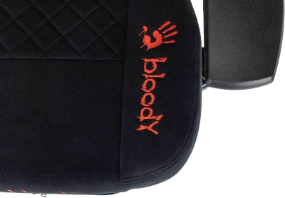 Кресло игровое A4Tech Bloody GC-670 черный искусственная замша с подголов. крестов. металл подст.для ног