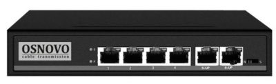 Коммутатор Osnovo SW-20600/A(80W) (L2) 6x100Мбит/с 80W неуправляемый