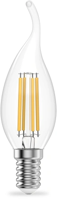 Лампа филам. Gauss Filament 12Вт цок.:E14 свеча 220B св.свеч.бел.нейт. (упак.:10шт) (42122)