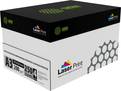 Бумага Cactus CS-LPA3200250 A3 марка A/200г/м2/250л./белый CIE170% для лазерной печати