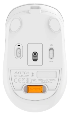 Мышь A4Tech Fstyler FB10C белый/серый оптическая 2000dpi беспров. BT/Radio USB 4but (FB10C GRAYISH WHITE)