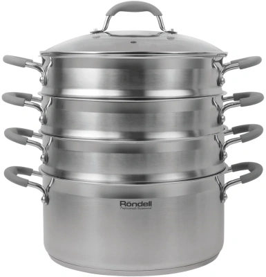 Кастрюля-пароварка Rondell RDS-1103 16.7л. d=26см (с крышкой) стальной