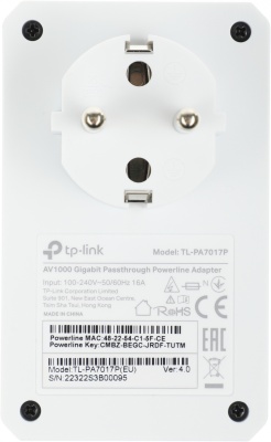 Сетевой адаптер HomePlug AV TP-Link TL-PA7017P KIT AV1000 Gigabit Ethernet (упак.:2шт)