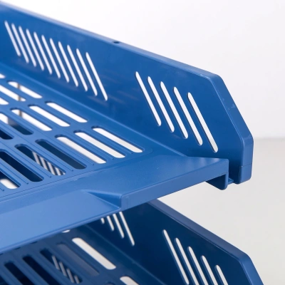 Лоток горизонтальный Deli E9209 для бумаг 268х336х118мм ассорти