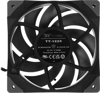 Вентилятор для корпуса Thermaltake Toughfan 12 120х120x25 черный 4-pin 22.3дБ (CL-F117-PL12BL-A) Ret