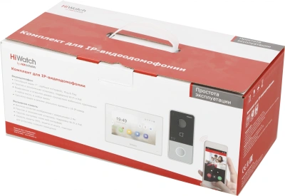 Комплект домофона HiWatch DS-D100IKWF(B) белый