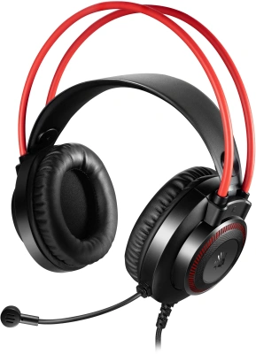 Наушники с микрофоном A4Tech Bloody G200 черный/красный 2м мониторные оголовье (G200 AUX3.5-4PIN +USB)