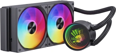 Система водяного охлаждения Bloody LC-10 ARGB Soc-AM5/AM4/1200/1700/1851 черный 4-pin 20-35dB Al+Cu 260W Ret (LC-10-ARGB240-BK)