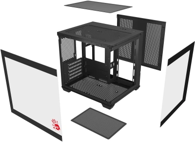 Корпус Bloody CC-121 черный без БП mATX 7x120mm 1xUSB2.0 1xUSB3.0 audio